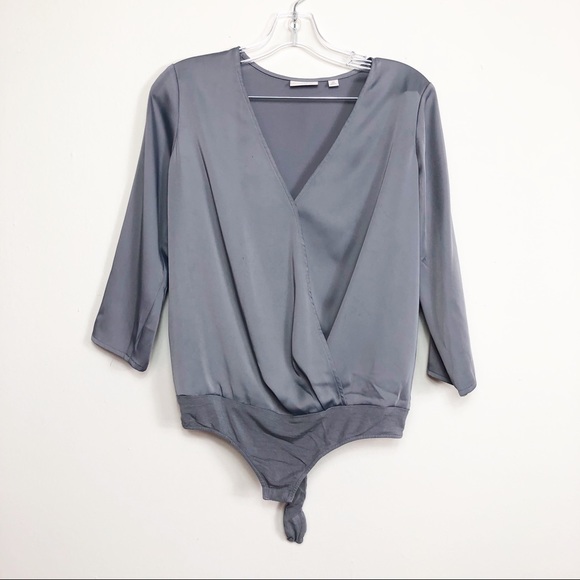 eva mendes for New York & Company Tops - 🌴Eva Mendes bodysuit light grey size xs
